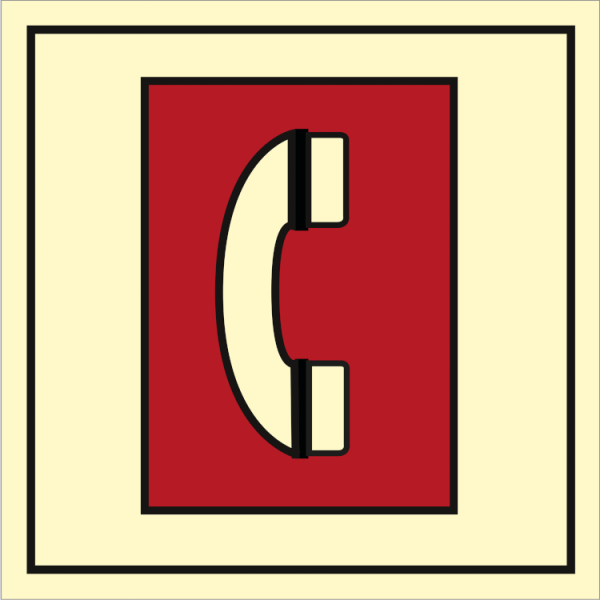 Fire control sign - Emergency telephone station 