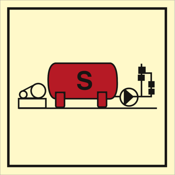 Fire control sign - Sprinkler installation 