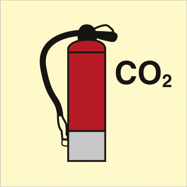 Fire control sign - Fire Extinguisher CO2 