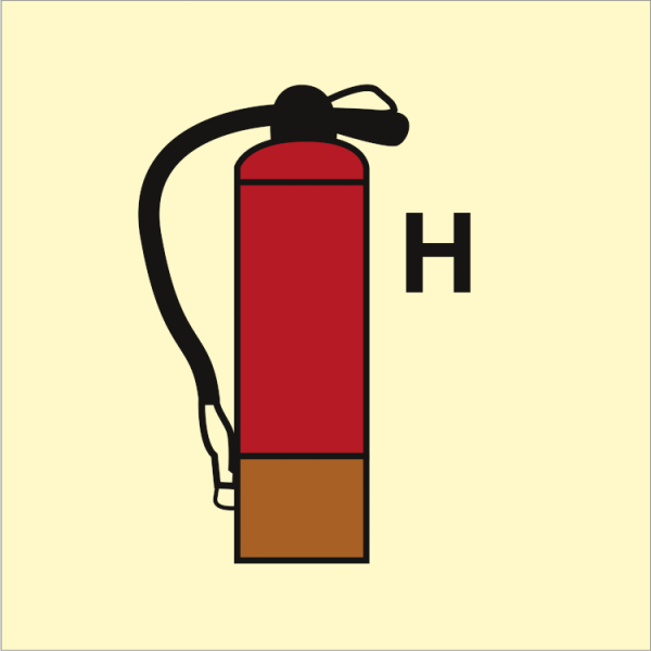Fire control sign - Fire Extinguisher Halon