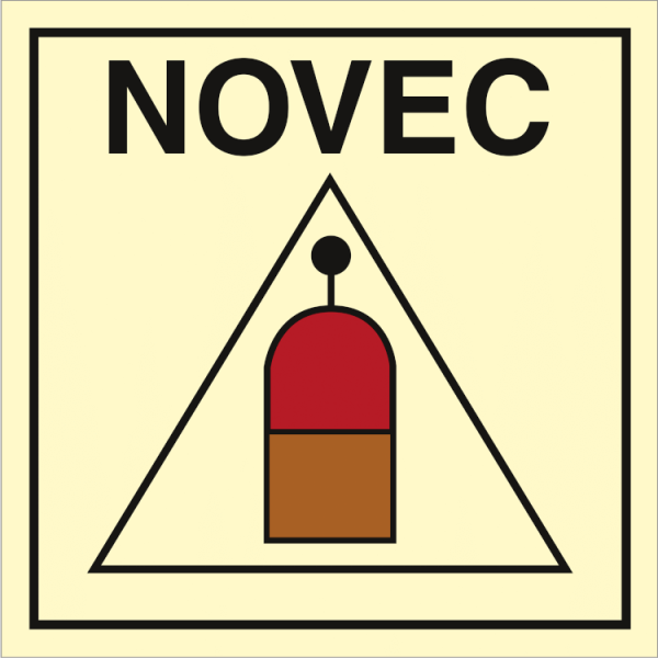 Fire control sign - Remote Release Station NOVEC