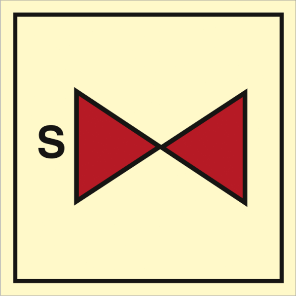 Fire control sign - Section valves sprinkler system