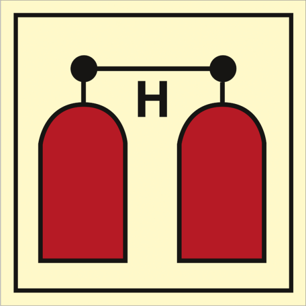 Fire control sign - Halon release station 