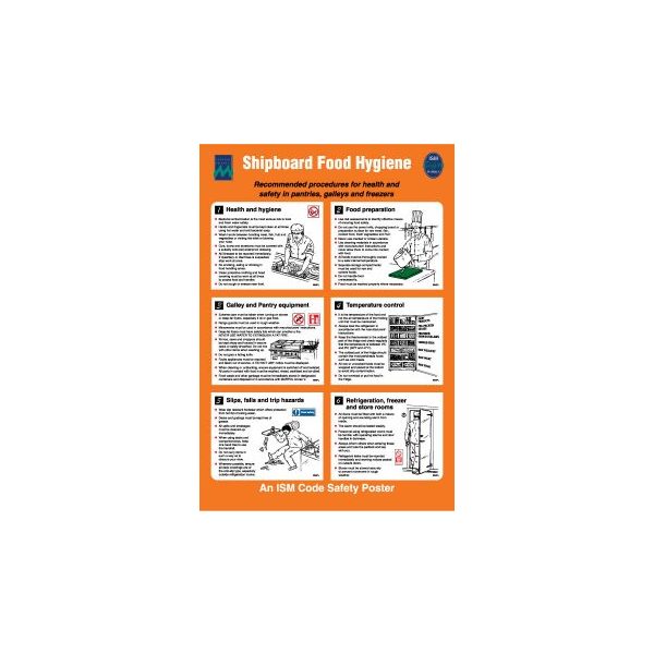 Shipboard food hygiene IMO skylt - Självhäftande vinyl 475 x 330 mm