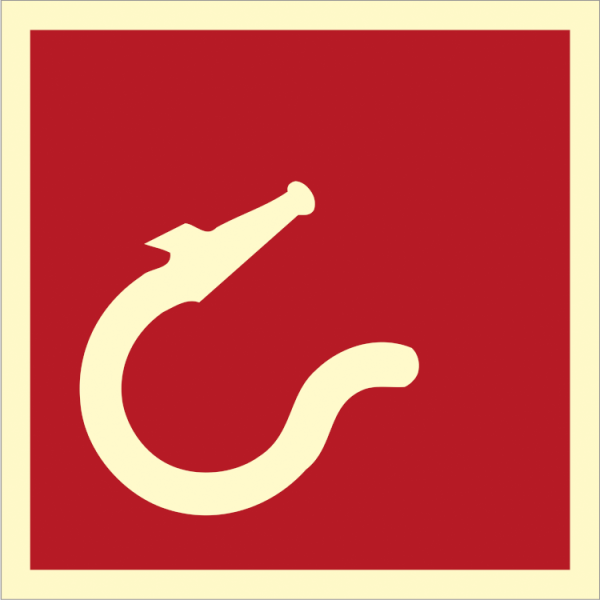 Fire control sign - Hose box with spray... 