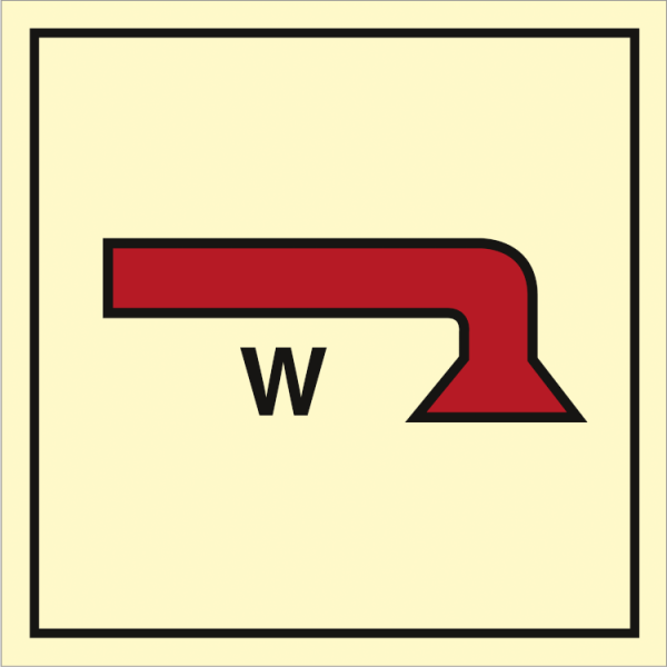 Fire control sign - Water fog applicator 