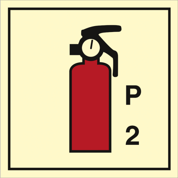 Fire control sign - Portable fire extinguishers powder 2