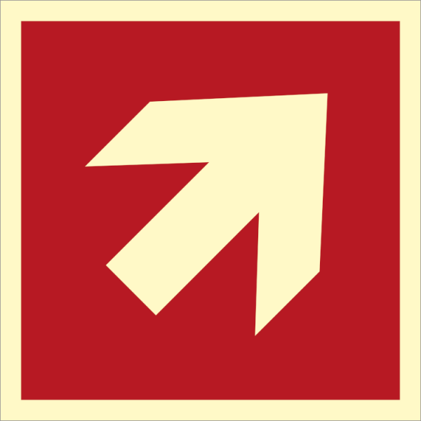 Fire sign - Arrow to corner 