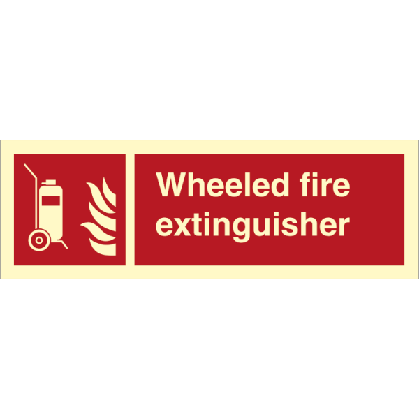 Fire sign - Wheeled fire extinguisher