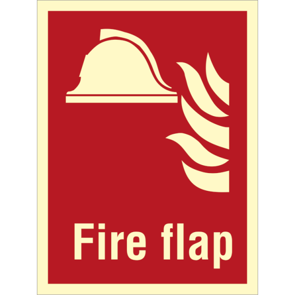 Fire sign - Fire flap 