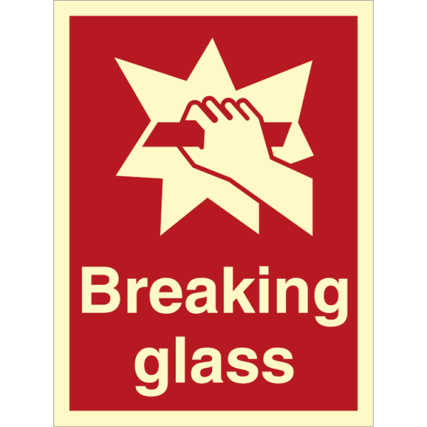 Fire sign - Breaking glass 