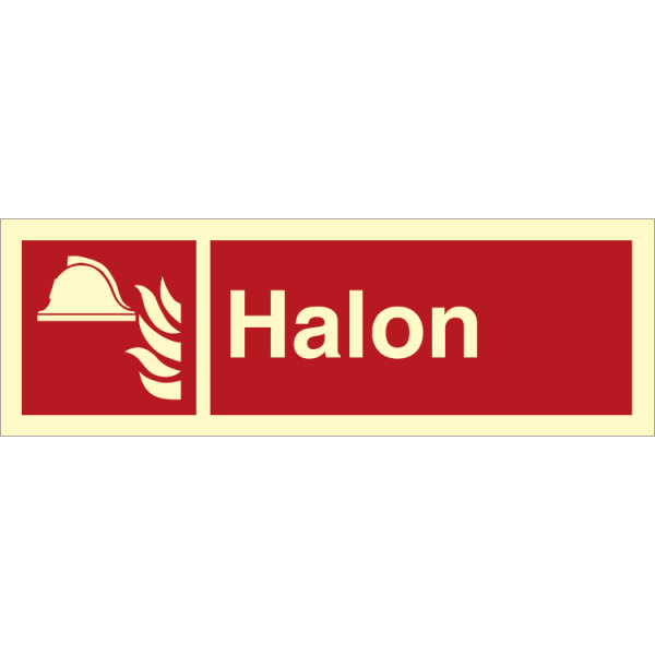 Fire sign - Halon 
