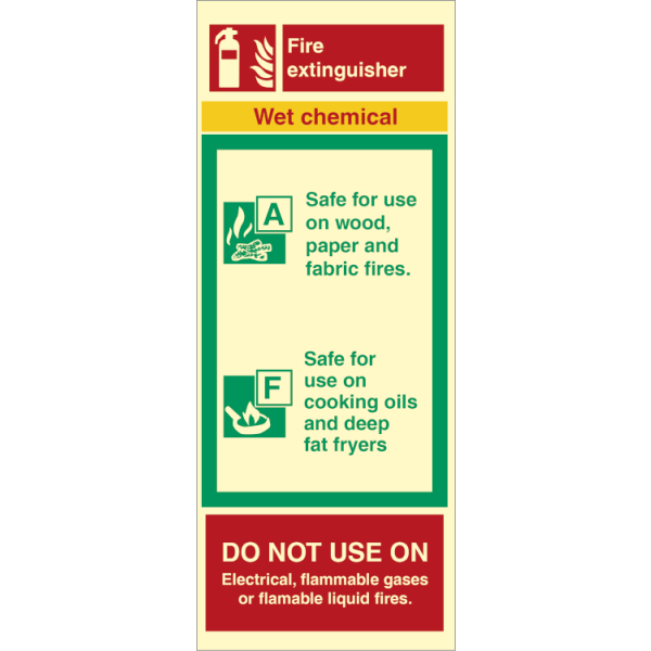 Fire sign - Wet Chemical 