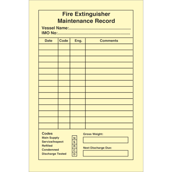 Fire exinguisher IMO skylt - Självhäftande vinyl 150 x 100 mm