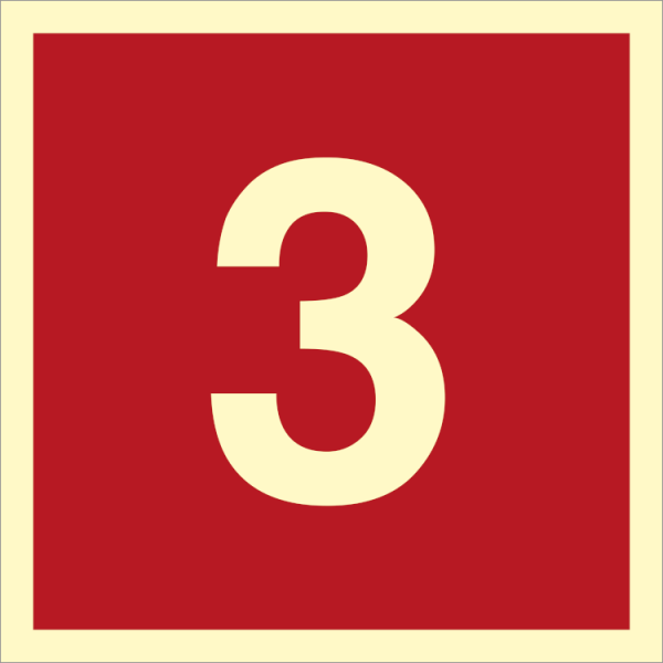 Fire sign - Number 3 