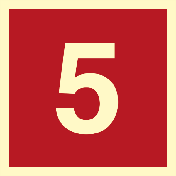 Fire sign - Number 5 