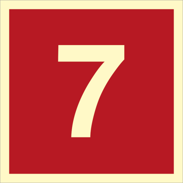 Fire sign - Number 7 