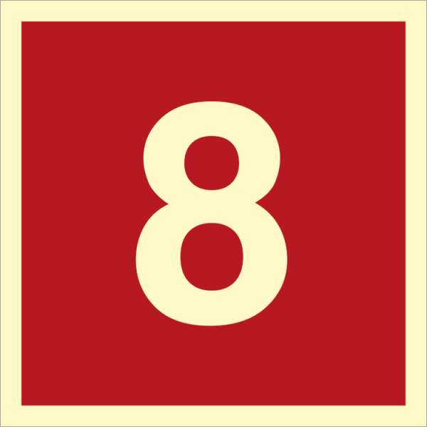 Fire sign - Number 8 