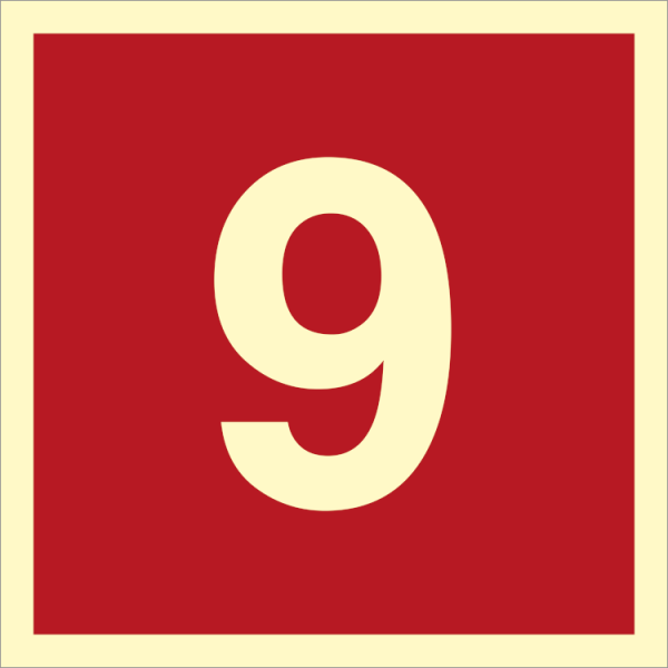 Fire sign - Number 9 