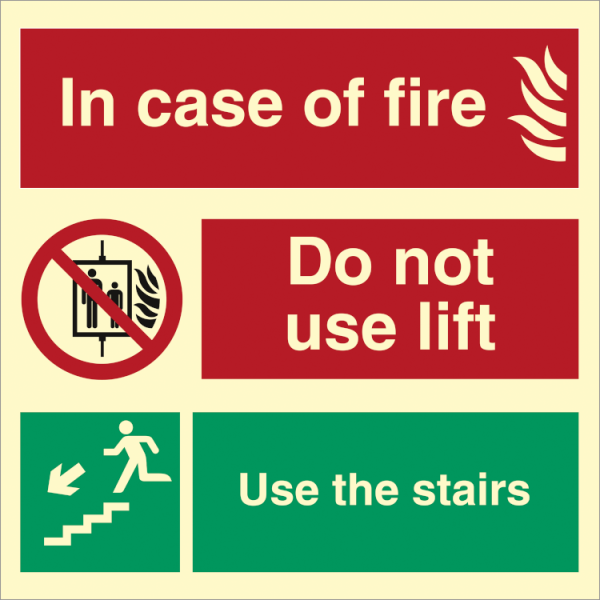 Fire sign - In case of fire 