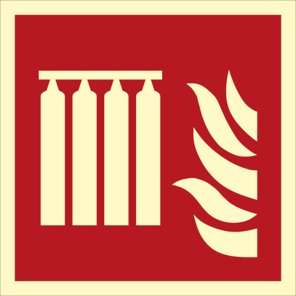 Fire sign - Fixed fire extinguisher battery