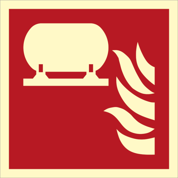 Fire sign - Fixed fire extinguisher installation