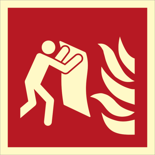 Fire sign - Fire blanket
