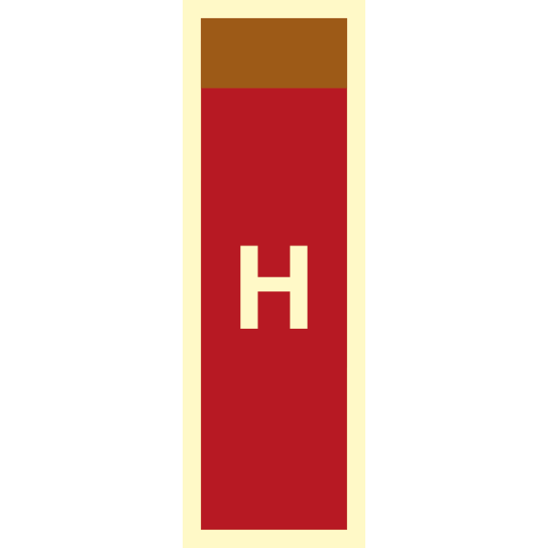 Fire sign - Supplementary sign halon