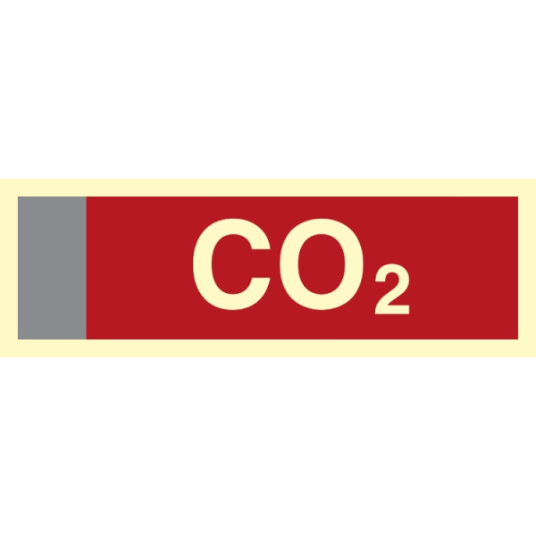 Fire sign - Supplementary sign CO2