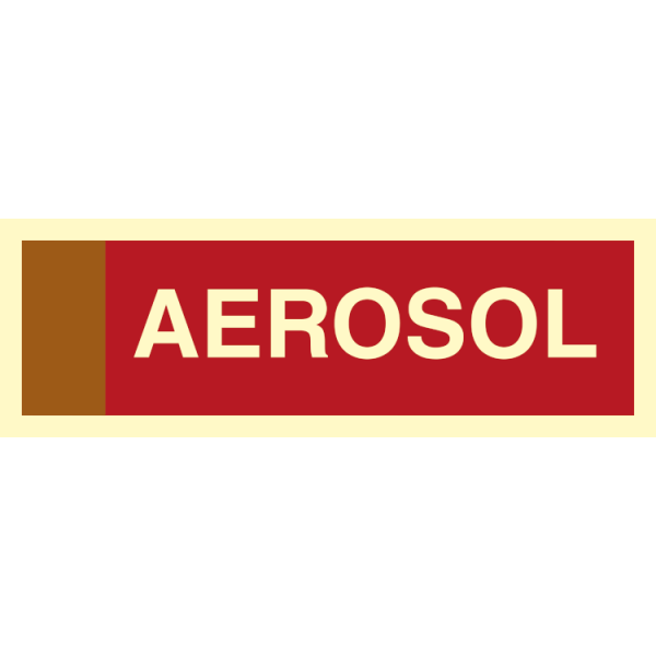 Fire sign - Supplementary sign Aerosol