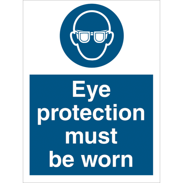 Mandatory sign - Eye protection must be worn 