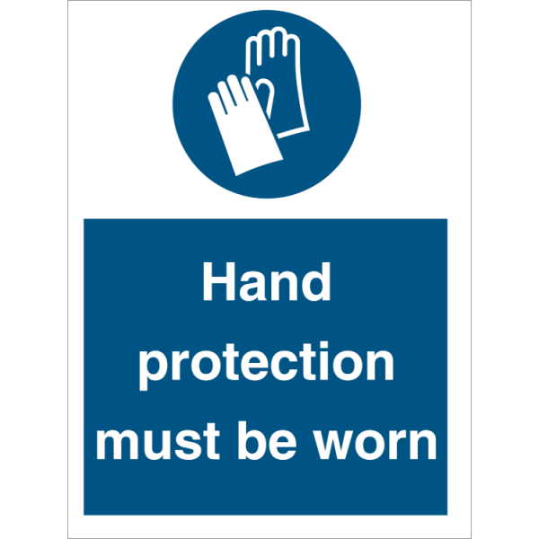 Mandatory sign - Hand protection must be worn 