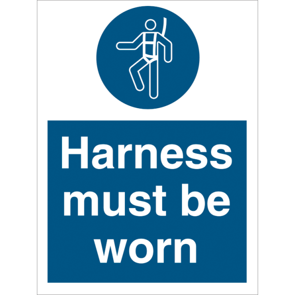Mandatory sign - Wear safety harness 