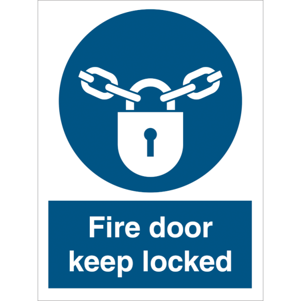 Mandatory sign - Fire door keep locked 