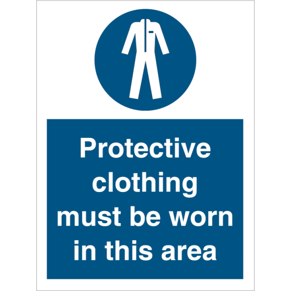 Mandatory sign - Protective clothing must be worn in this area 