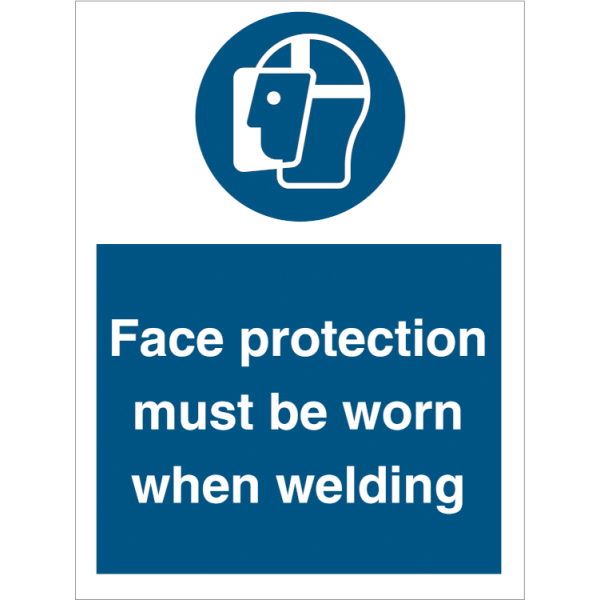 Mandatory sign - Face protection must be worn when welding 
