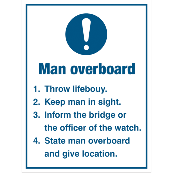 Mandatory sign - Man overboard 