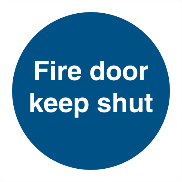 Mandatory sign - Fire door keep shut 