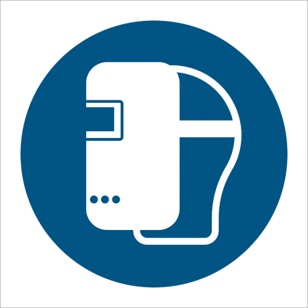 Mandatory sign - Wear a welding mask