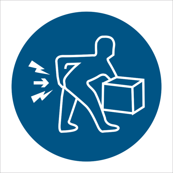 Mandatory sign - Lift correctly 