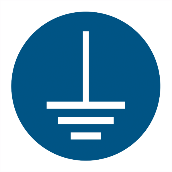 Mandatory sign - Connect an earth terminal to the ground