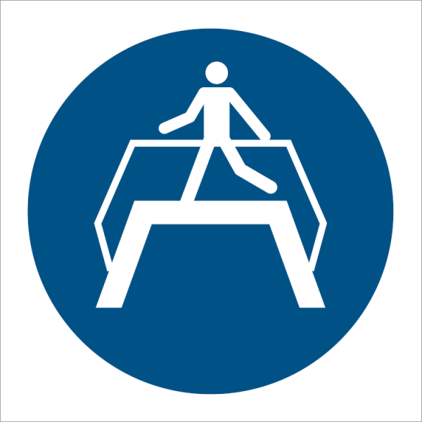 Mandatory sign - Use footbridge
