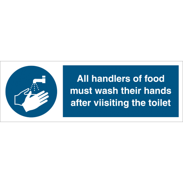 Mandatory sign - All handlers of food must wash hands 