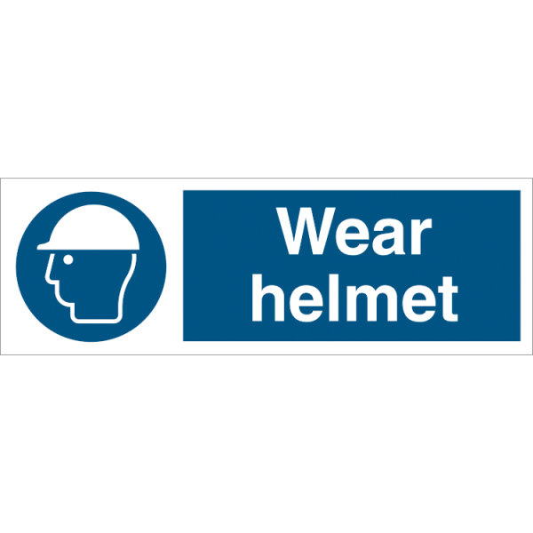 Mandatory sign - Wear helmet 