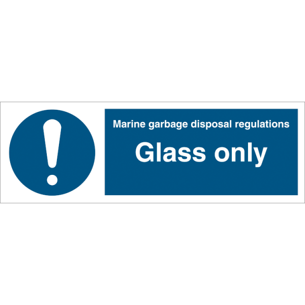 Mandatory sign - Glass only 