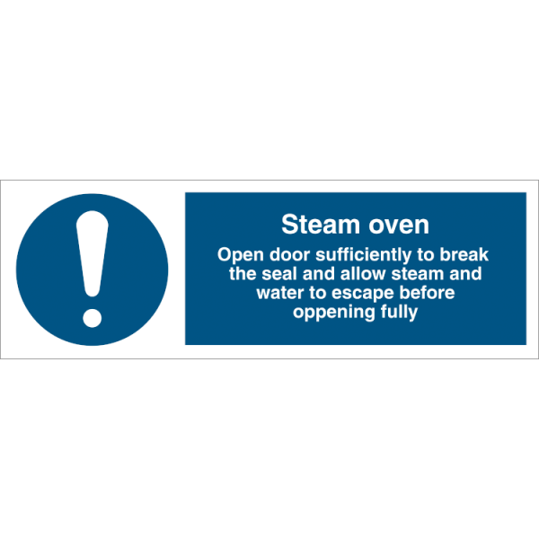 Mandatory sign - Steam oven 
