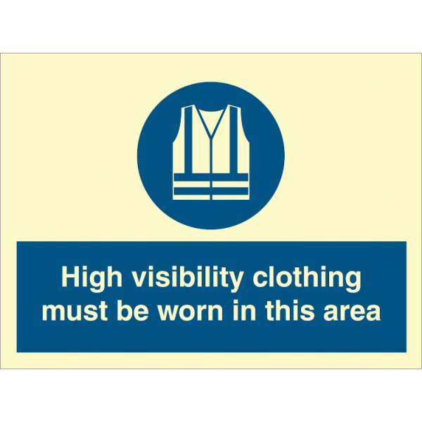 Mandatory sign - High visibility clothing must be worn in this area 