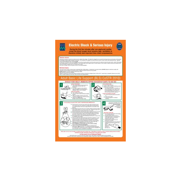 Electric shock, drowning or serious Injury IMO skylt - Självhäftande vinyl 475 x 330 mm