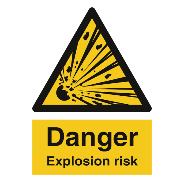 Hazard & Warning sign - Danger Explosion risk 