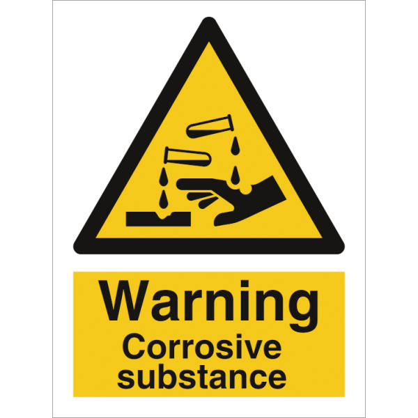 Hazard & Warning sign - Danger Corrosive substance 